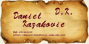 Daniel Kazaković vizit kartica